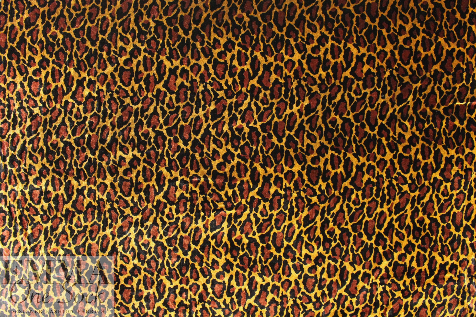 lush rayon/silk velvet - stylized leopard