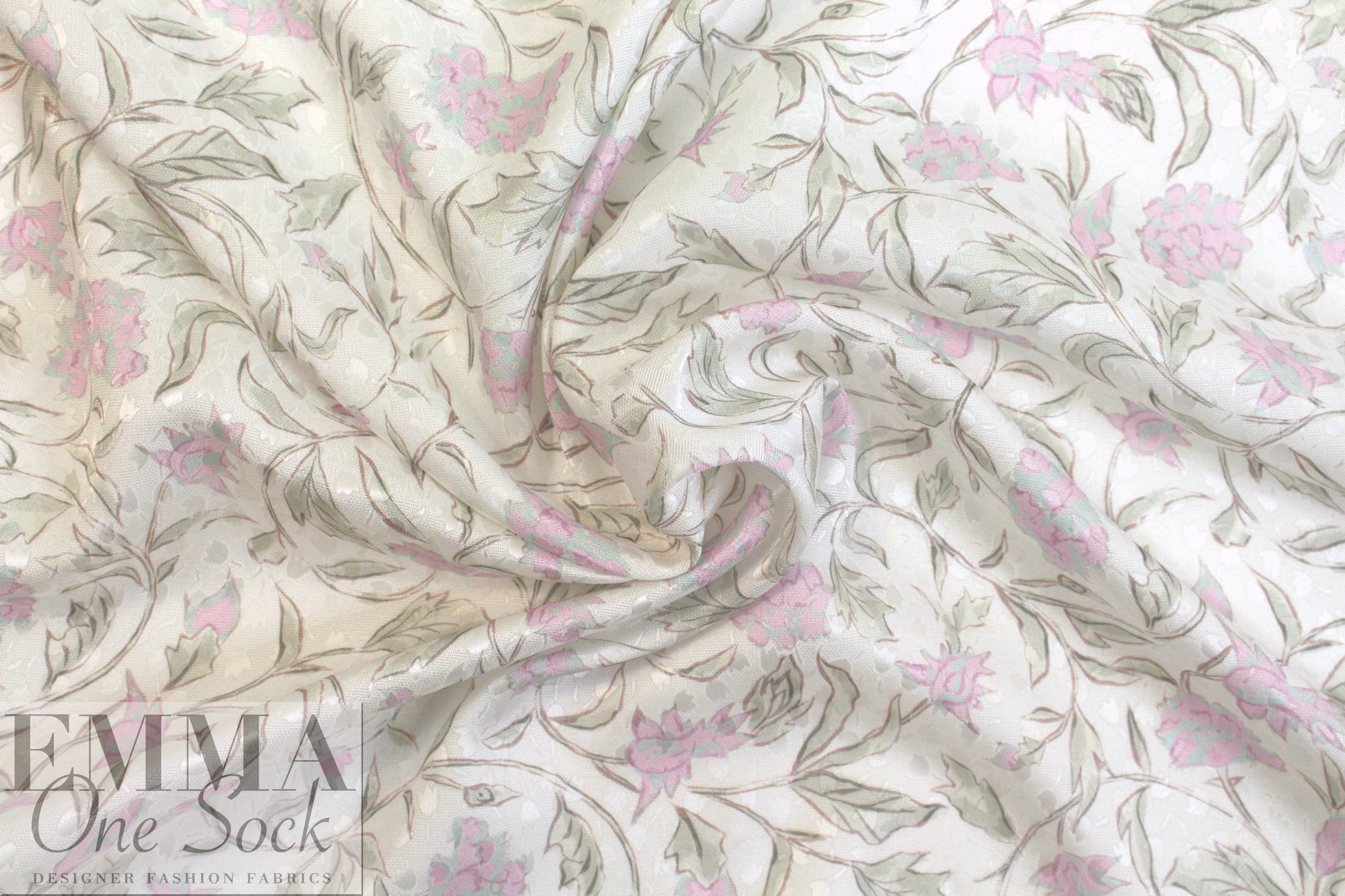 NY designer viscose/silk jacquard - woodland whispers