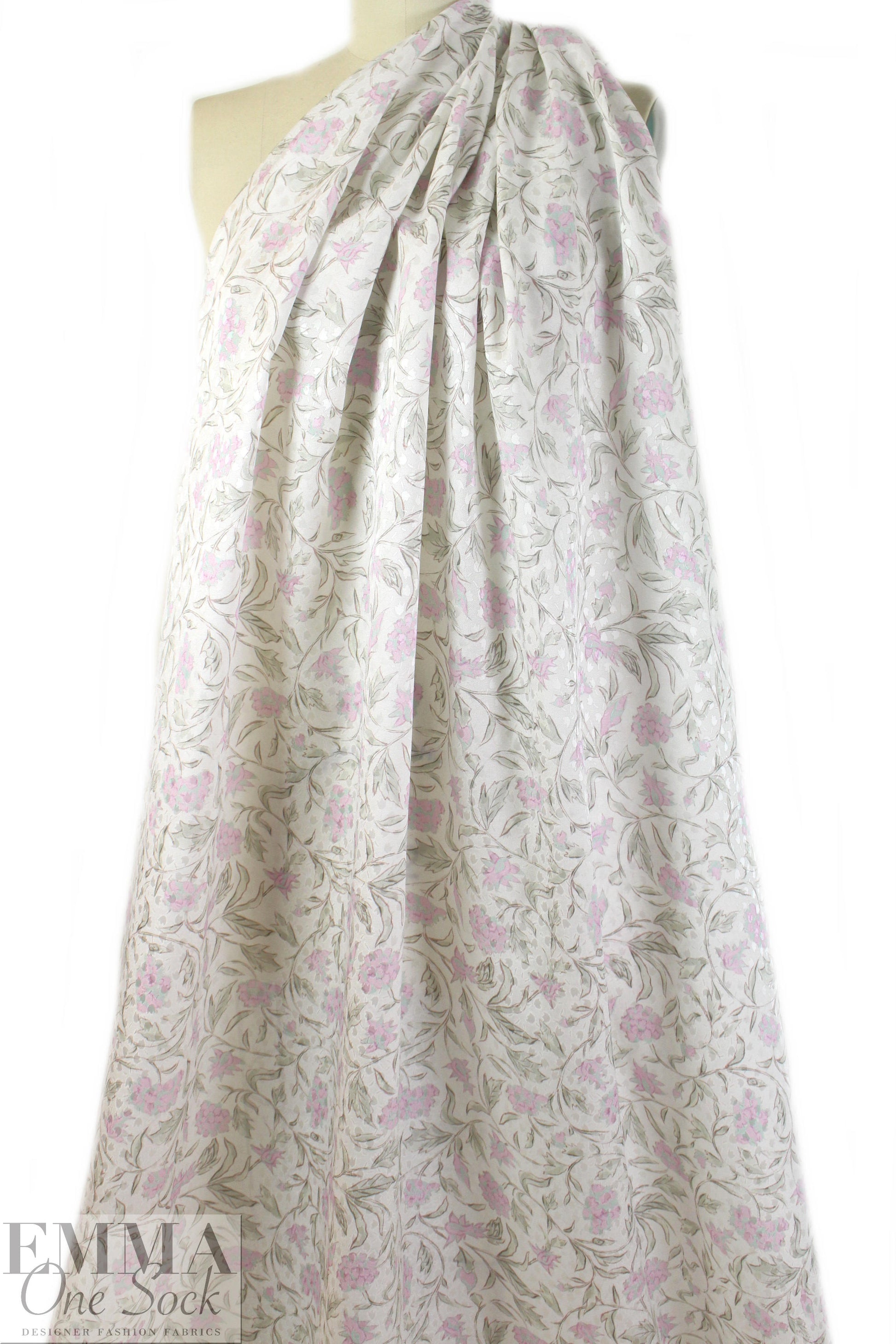NY designer viscose/silk jacquard - woodland whispers .875 yds
