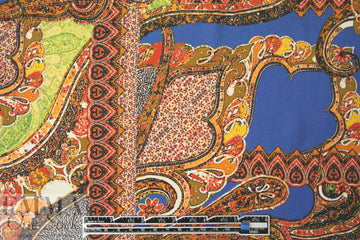 Etr0 paisley design satin back crepe silk/viscose woven