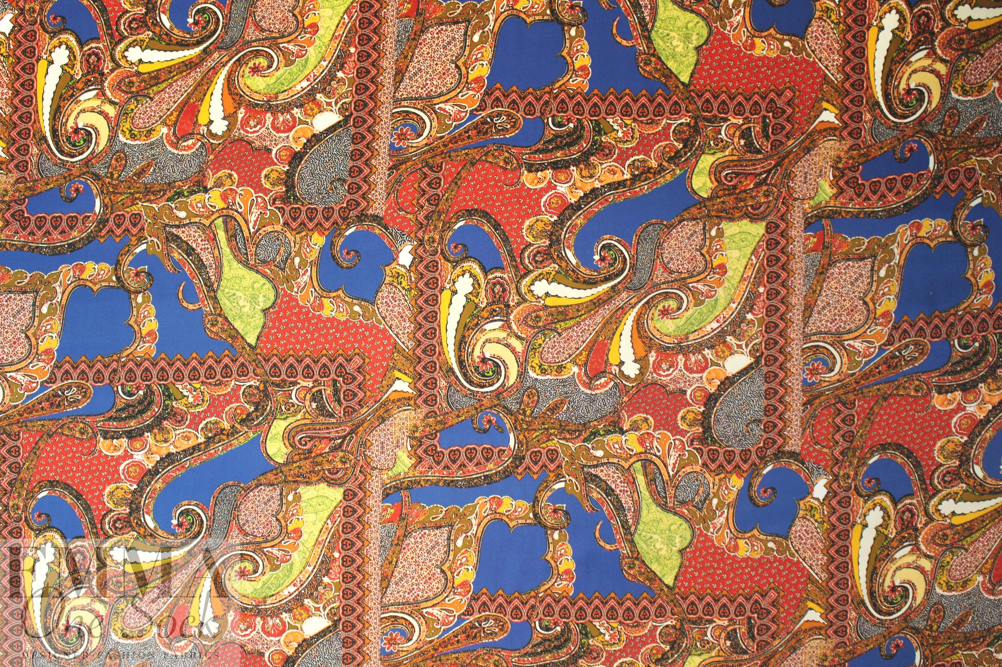 Etr0 paisley design satin back crepe silk/viscose woven