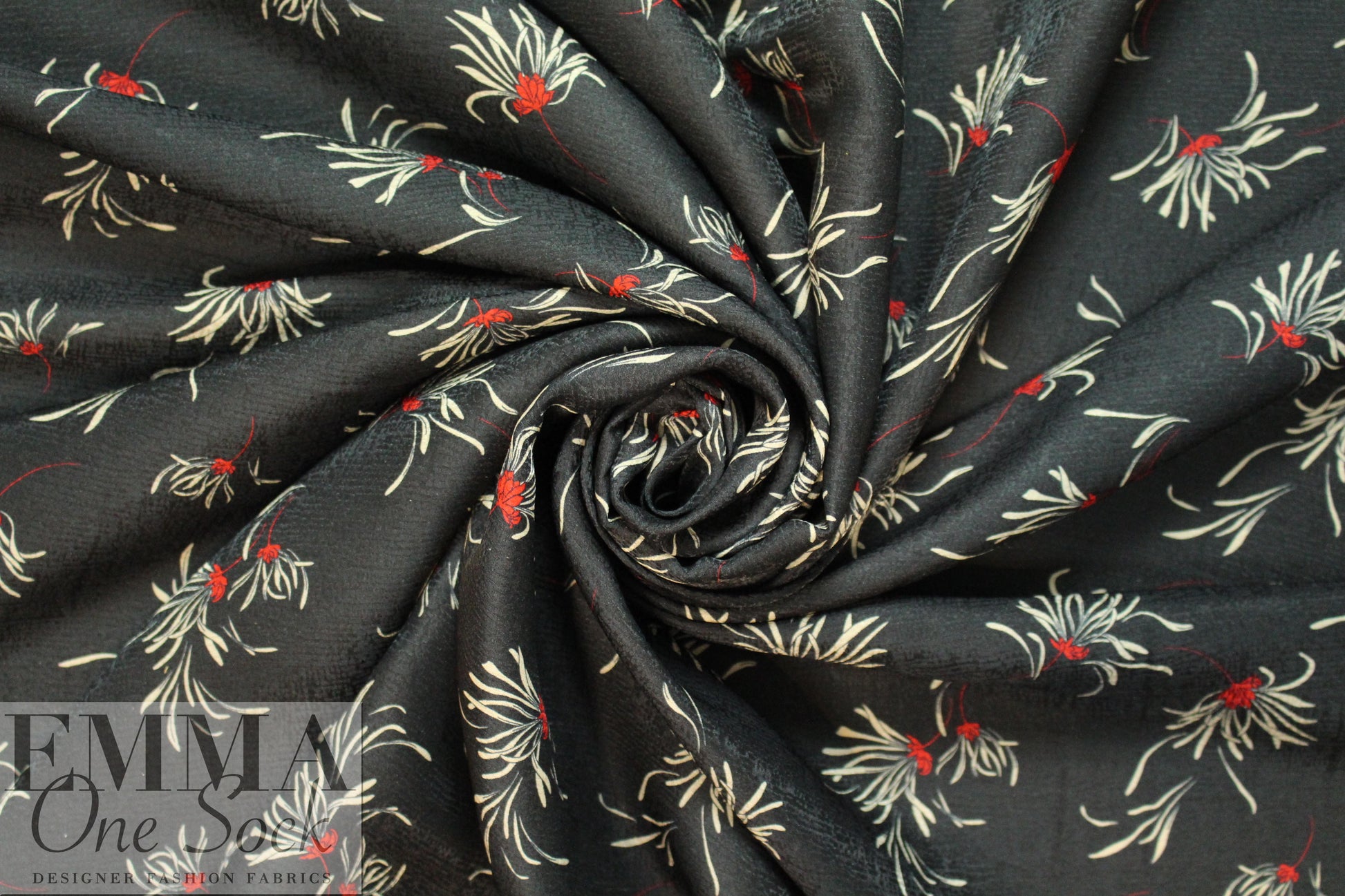 Italian silk/viscose - falling blossoms
