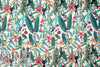 Italian designer 'jungle birds' viscose/silk twill woven 1.25 yds