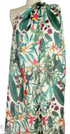 Italian designer 'jungle birds' viscose/silk twill woven 1.5 yds