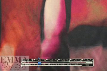 Italian burgundy abstract viscose/silk satin face woven .75 yds