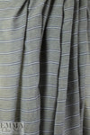 Italian viscose/silk yarn dyed voile - gray/navy stripe 2 yd
