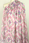 CA designer viscose/silk voile - pink/green motif 1.25 yd