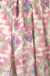 CA designer viscose/silk voile - pink/green motif