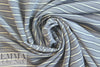 Italian viscose/silk yarn dyed voile - chambray/ivory stripe