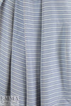 Italian viscose/silk yarn dyed voile - chambray/ivory stripe 1.875 yd