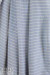 Italian viscose/silk yarn dyed voile - chambray/ivory stripe 1.375 yds