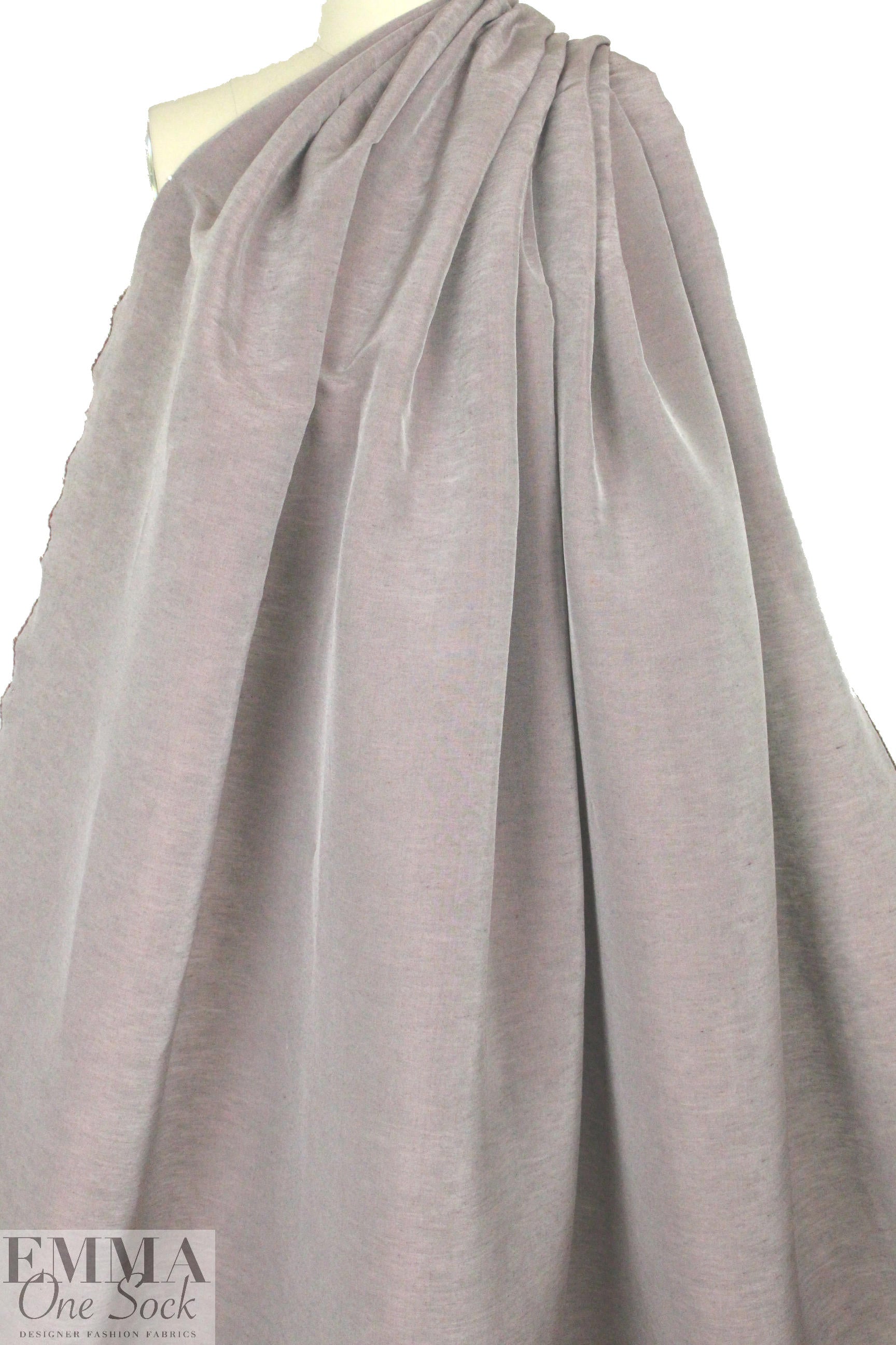Italian viscose/silk shantung woven - dusty plum