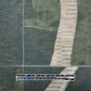 Italian 'graphic steps' semi-sheer viscose/silk woven 1.25 yd