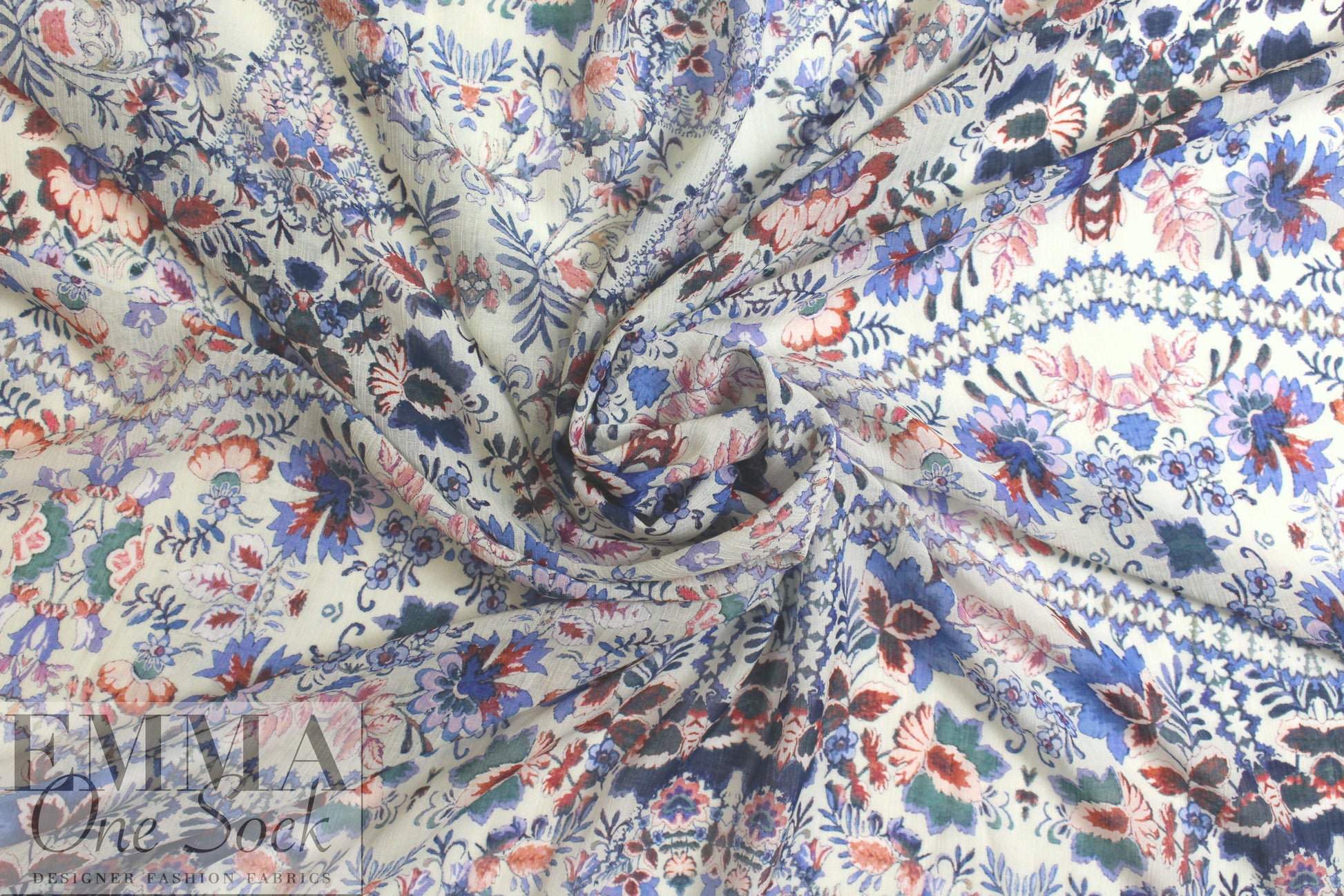 Italian decoflora 2 crinkle silk/viscose woven