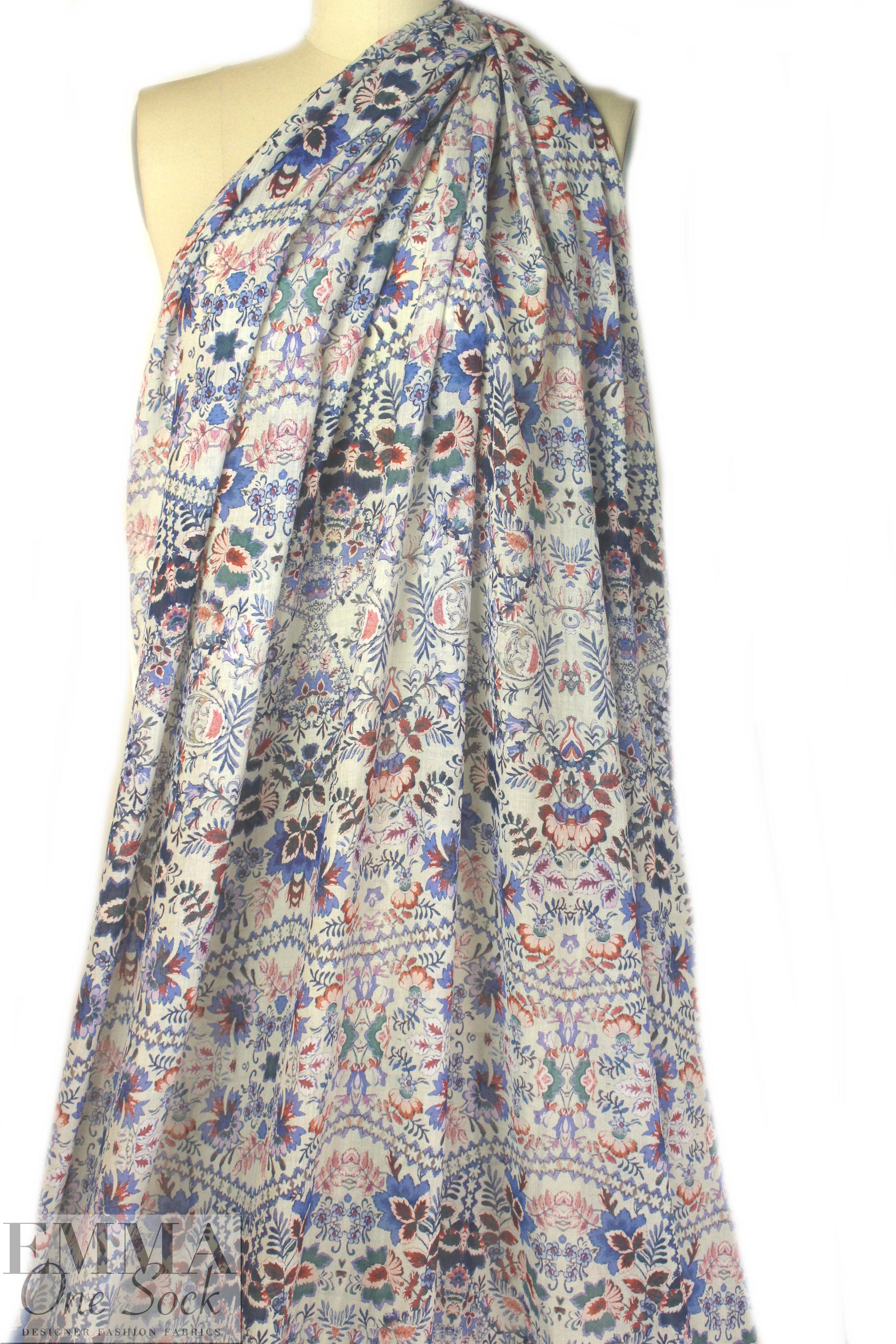 Italian decoflora 2 crinkle silk/viscose woven