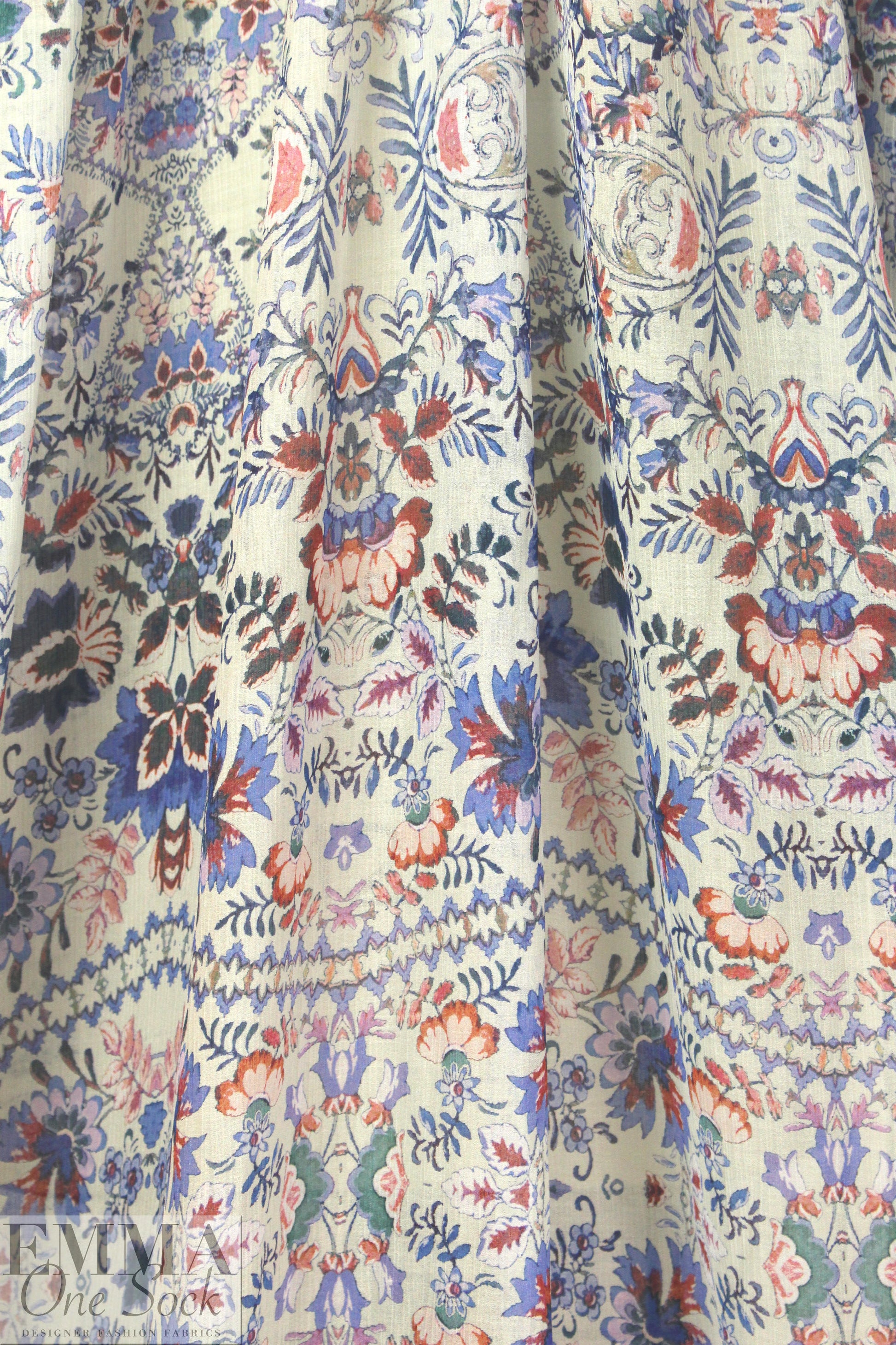 Italian decoflora 2 crinkle silk/viscose woven .5 yds