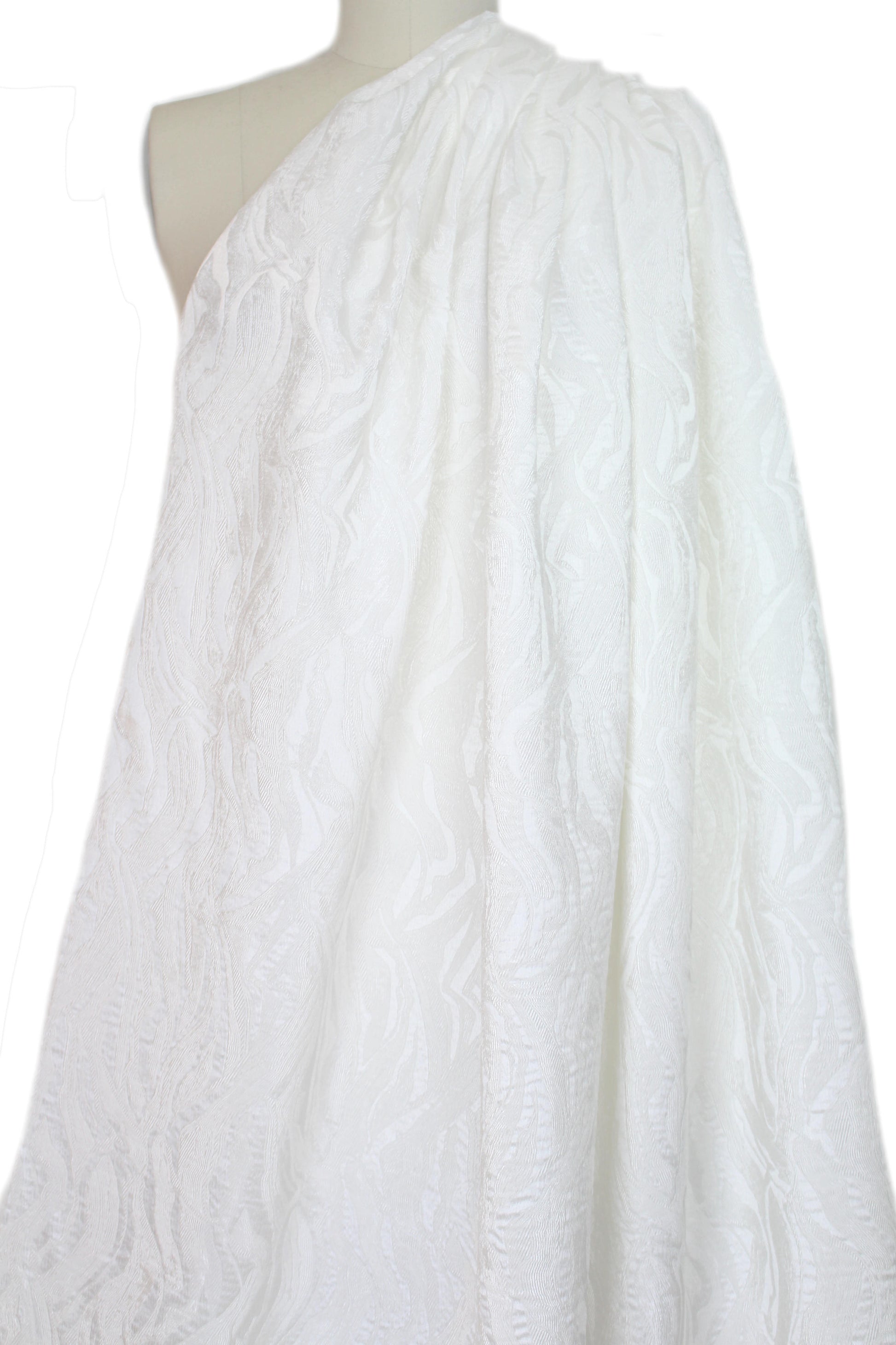 Derek L@m viscose/silk stretch textured jacquard - pearl