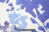 Caroline C0nstas abstract blues on white silk voile