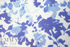 Caroline C0nstas abstract blues on white silk voile
