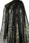 Carmen Marc Va1vo black 'cut out' silk voile 1.33 yd