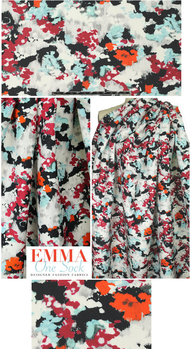 Italian mottled abstract silk/cotton suiting