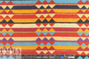 NY designer stripes and diamonds graphic wool/silk woven