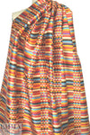 NY designer stripes and diamonds graphic wool/silk woven