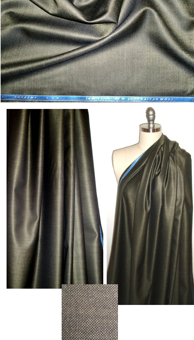 Australian wool and silk sharkskin suiting - antique brass 1.5 yd