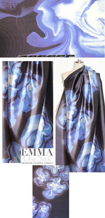 Italian swirling aura wool/silk woven