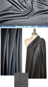 Australian wool and silk sharkskin suiting - gunmetal 1.5 yd