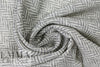 Italian herringbone wool/silk crepe - pewter/winter white .875 yds