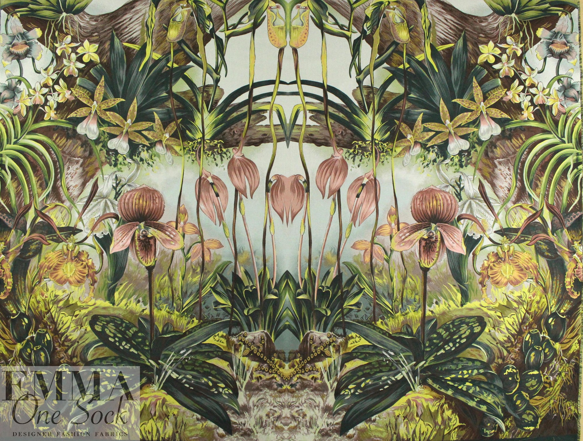 Italian garden dream design panel brocade