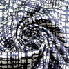 M@x Mara crosshatch silk charmeuse - navy/ivory 1.25 yds