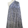 M@x Mara crosshatch silk charmeuse - navy/ivory 1.25 yds