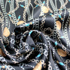 French 'coin necklace' silk charmeuse 1.4 yds