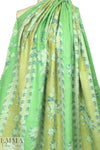 NY designer decorative floral stripe silk tweed suiting