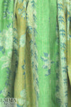 NY designer decorative floral stripe silk tweed suiting