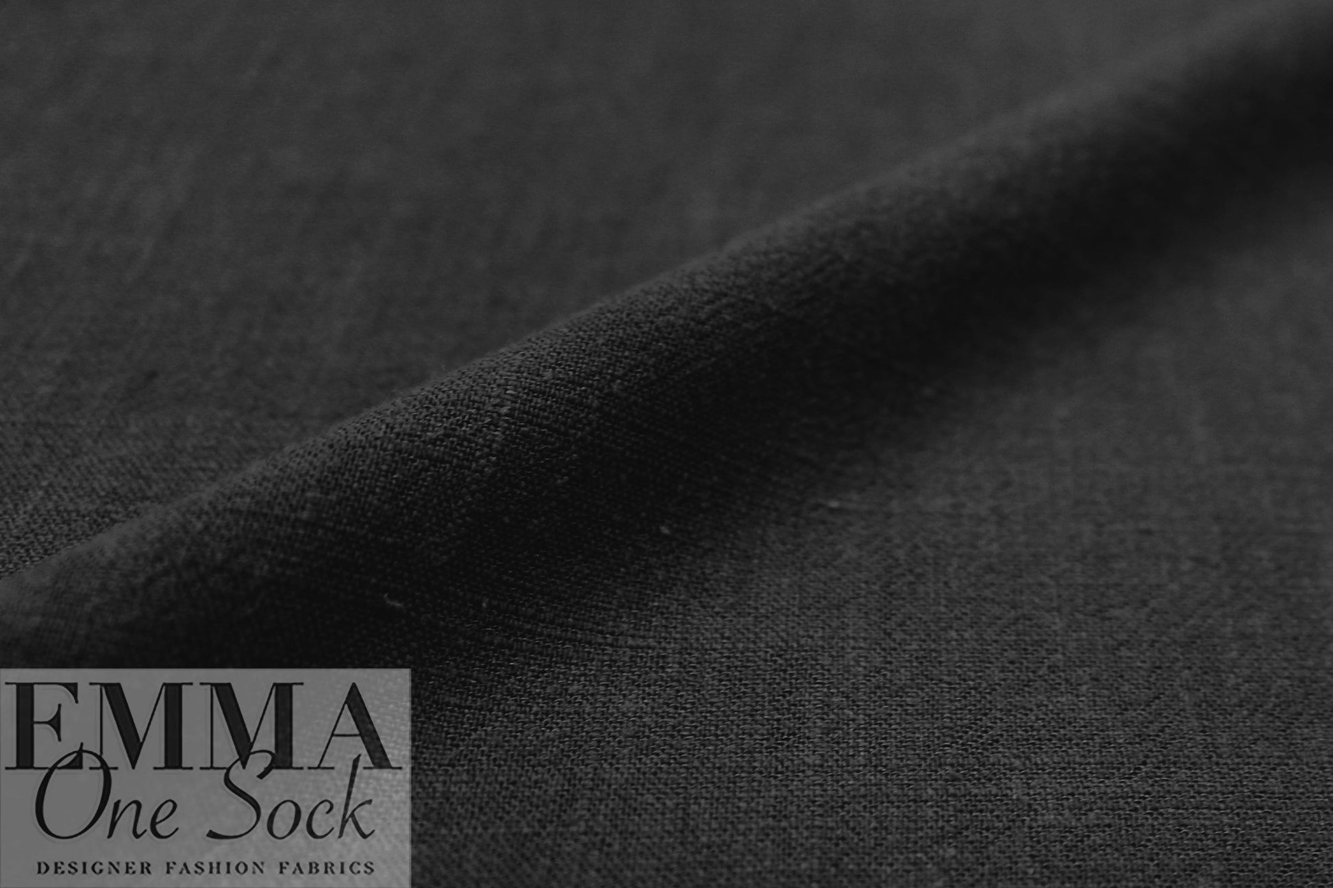 black rayon/linen textured woven, Oeko-Tex certified 2 yds