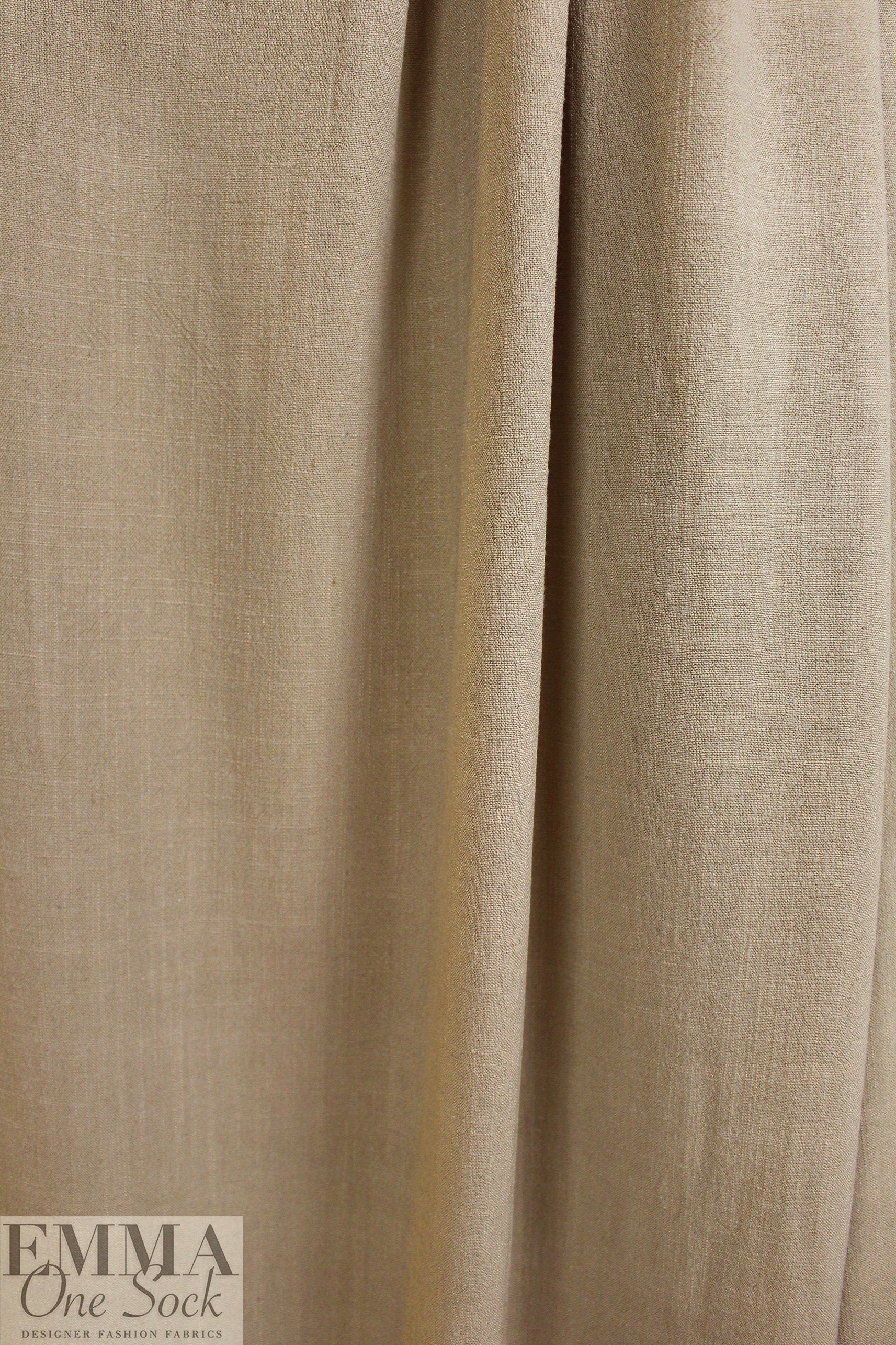 khaki rayon/linen textured woven, Oeko-Tex certified 1.375 yds