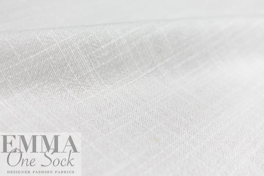 soft white rayon/linen textured woven, Oeko-Tex certified