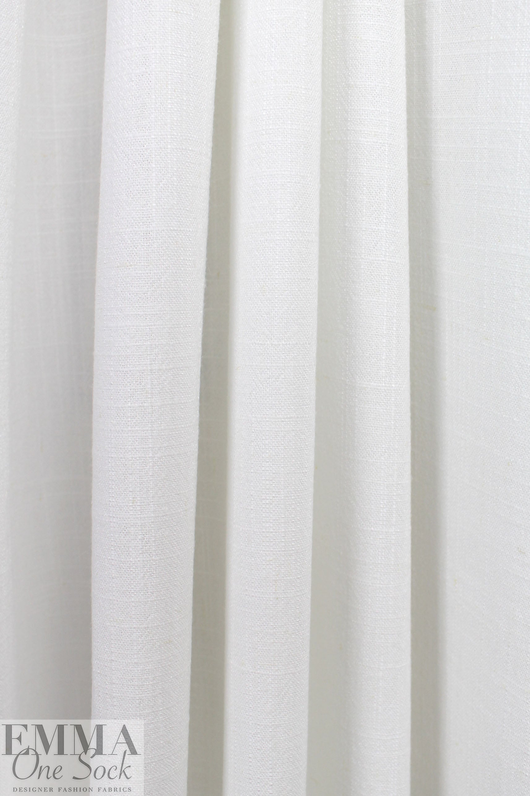 soft white rayon/linen textured woven, Oeko-Tex certified .75 yds