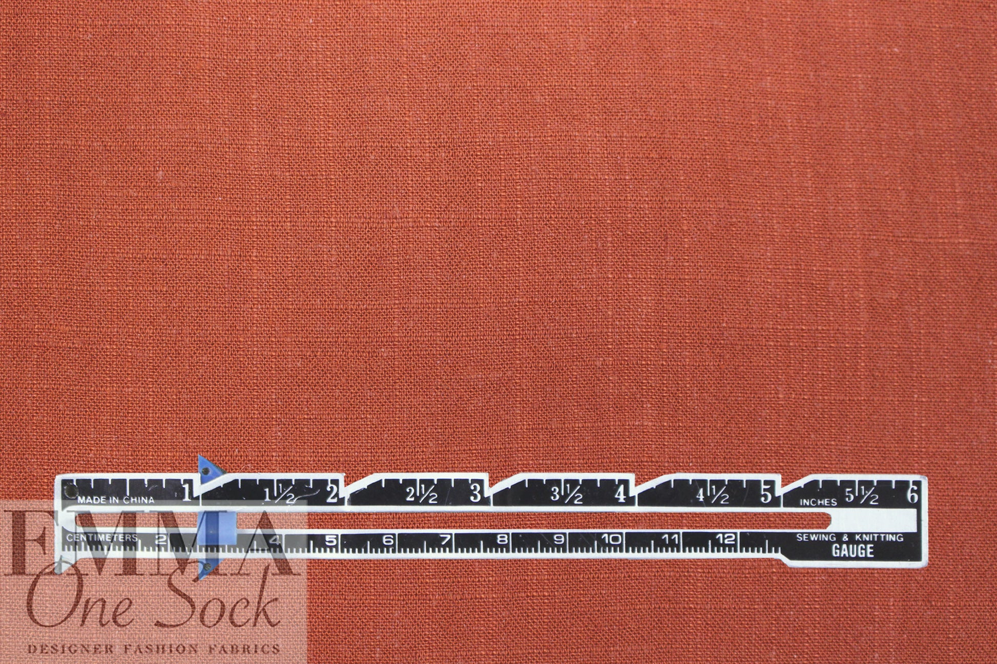 terracotta rayon/linen textured woven, Oeko-Tex certified .5 yds