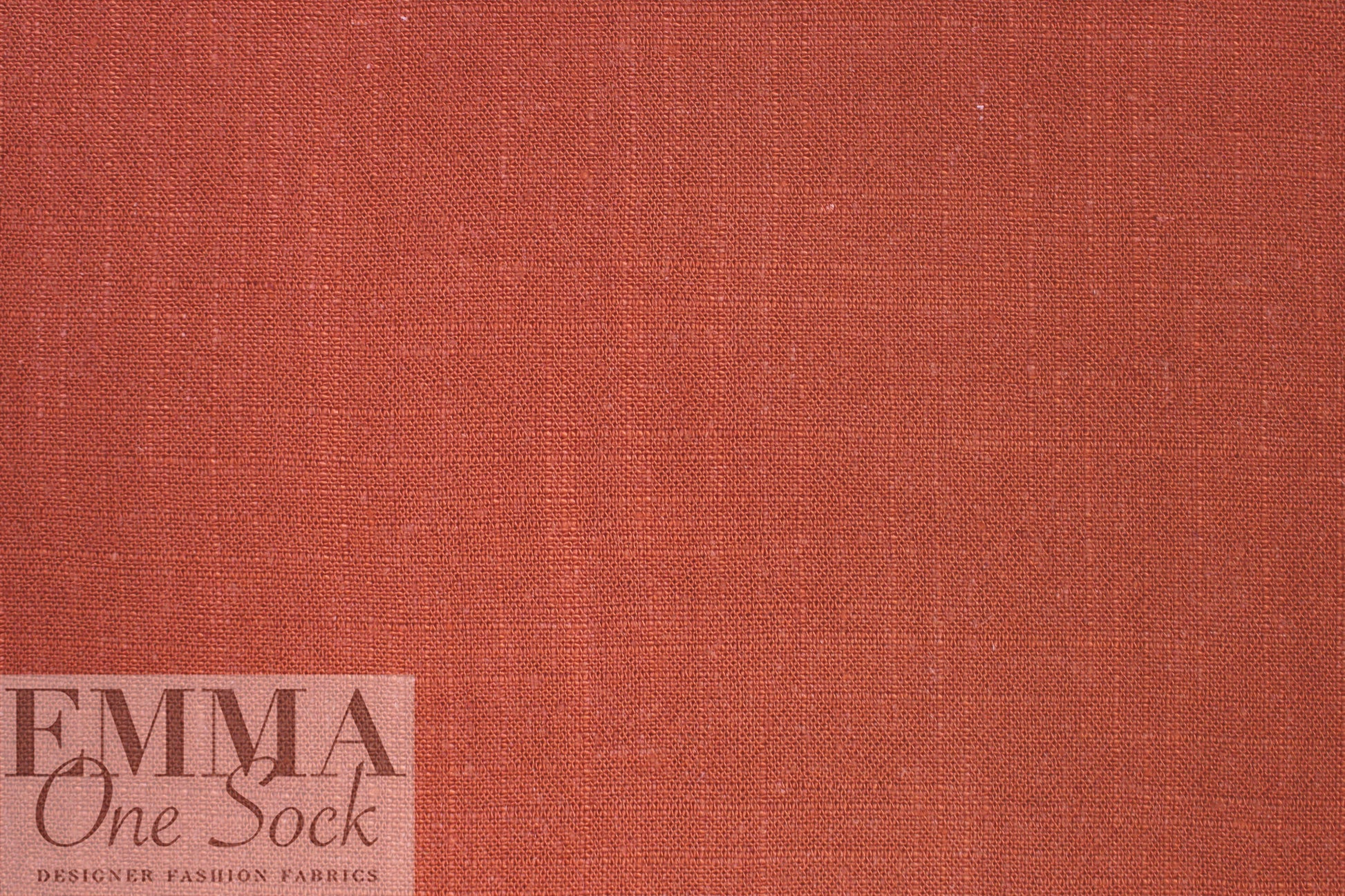 terracotta rayon/linen textured woven, Oeko-Tex certified 1.25 yd