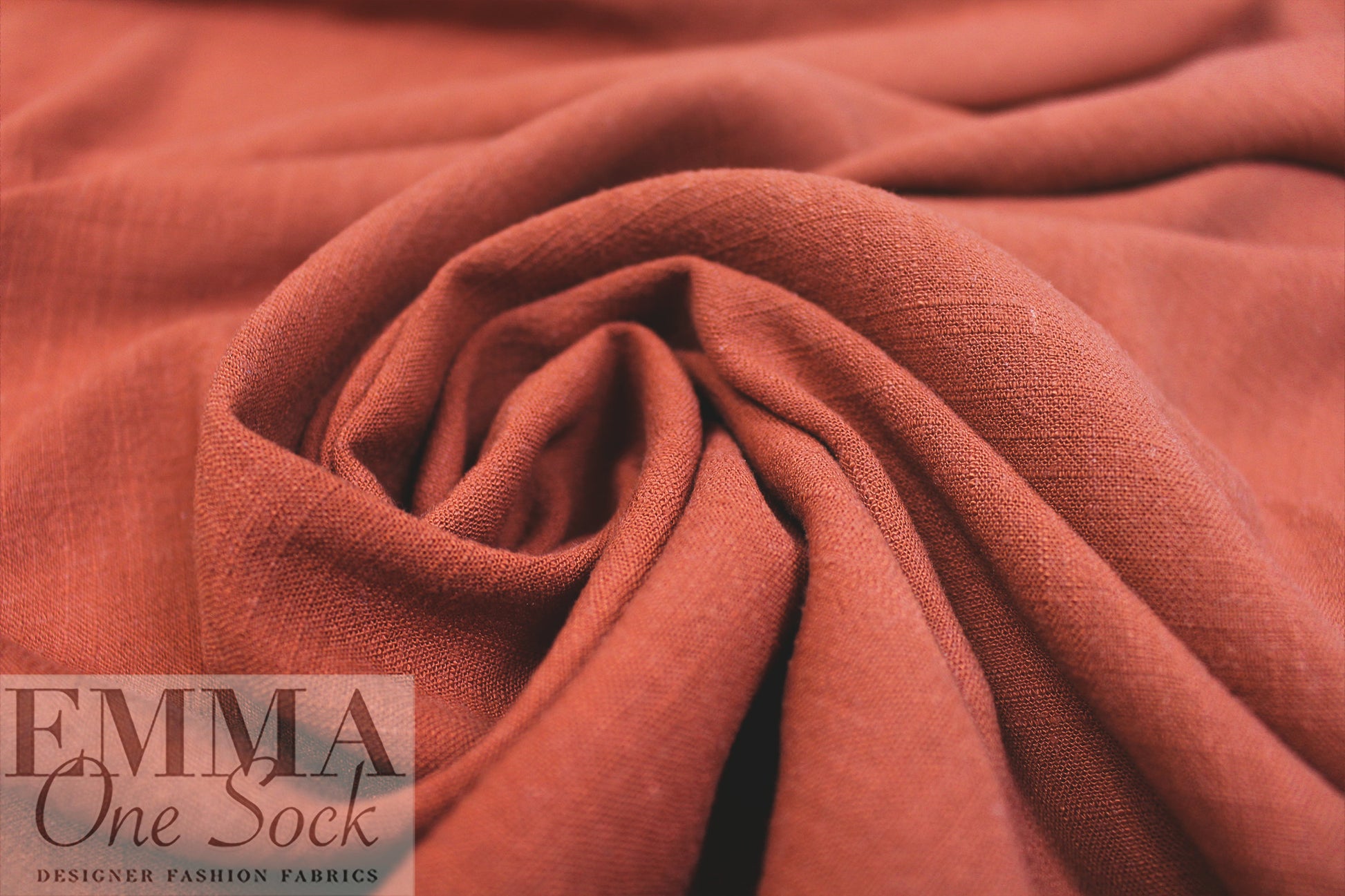 terracotta rayon/linen textured woven, Oeko-Tex certified 1.5 yd