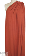 terracotta rayon/linen textured woven, Oeko-Tex certified 1.25 yd