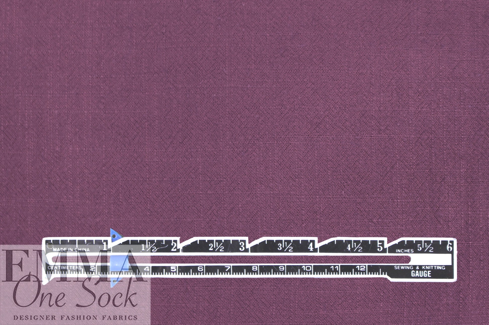 violet plum rayon/linen textured woven, Oeko-Tex certified 1.25 yds
