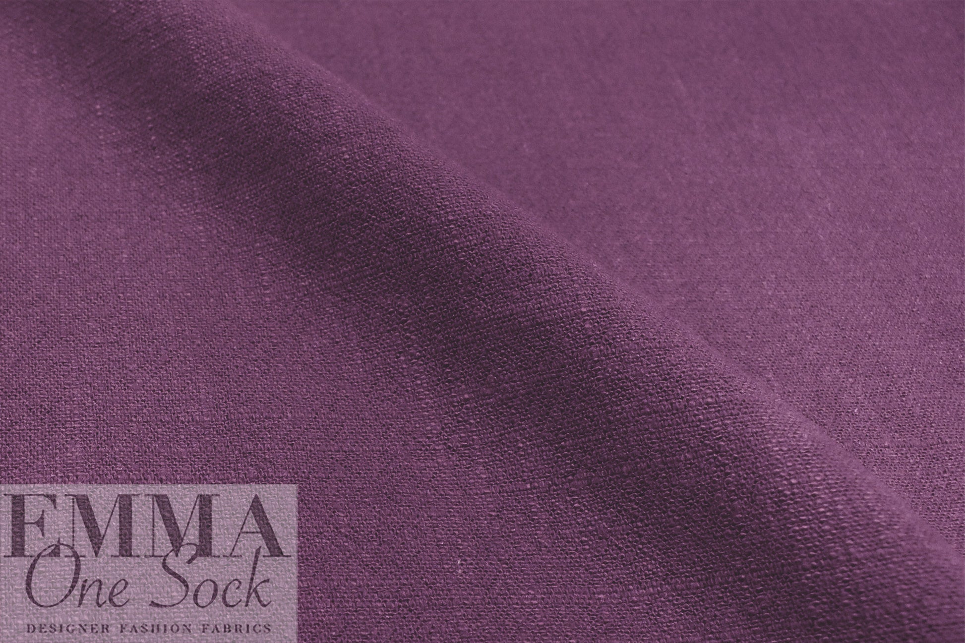 violet plum rayon/linen textured woven, Oeko-Tex certified 1.75 yds
