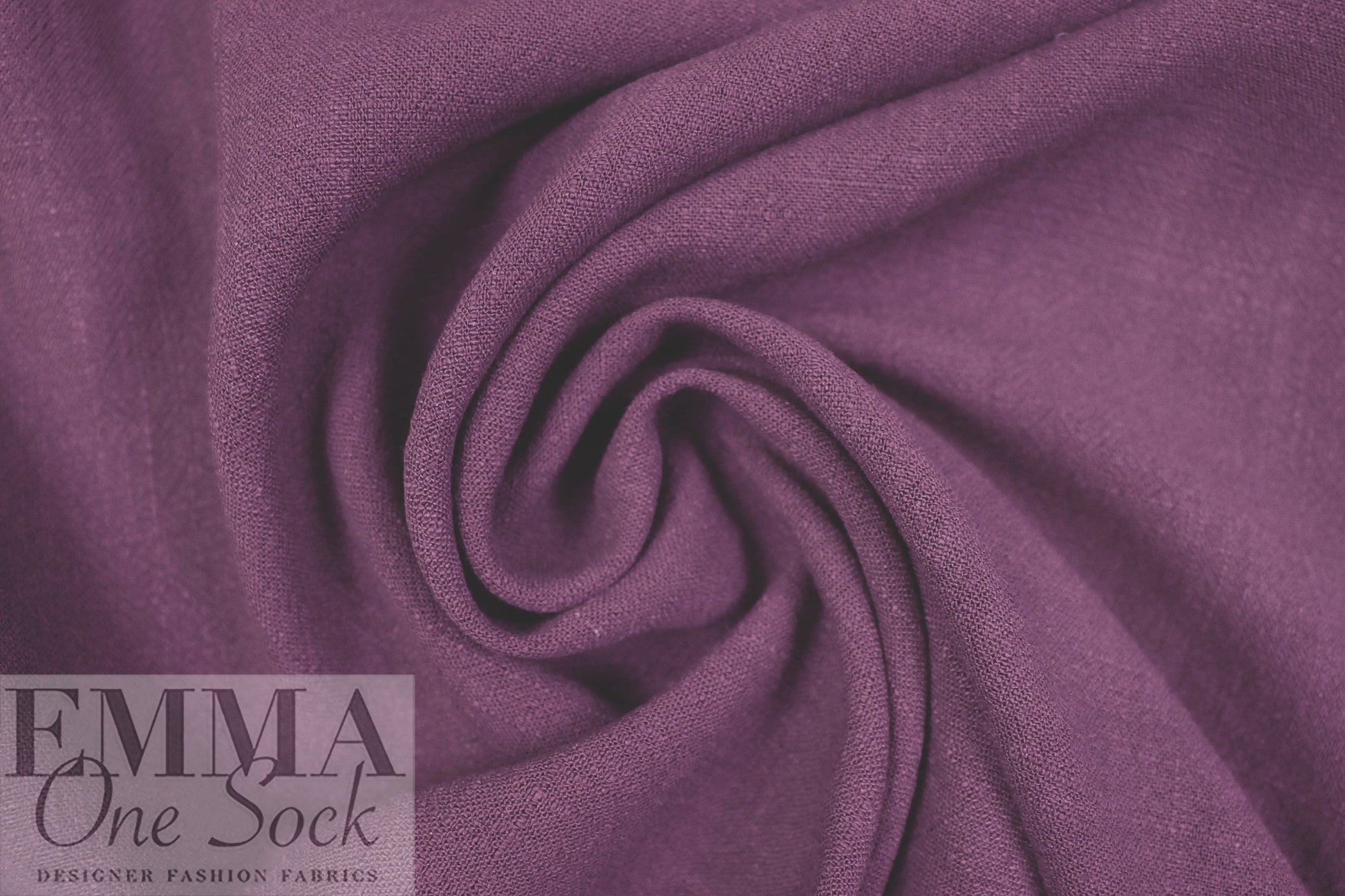 violet plum rayon/linen textured woven, Oeko-Tex certified 1.75 yds