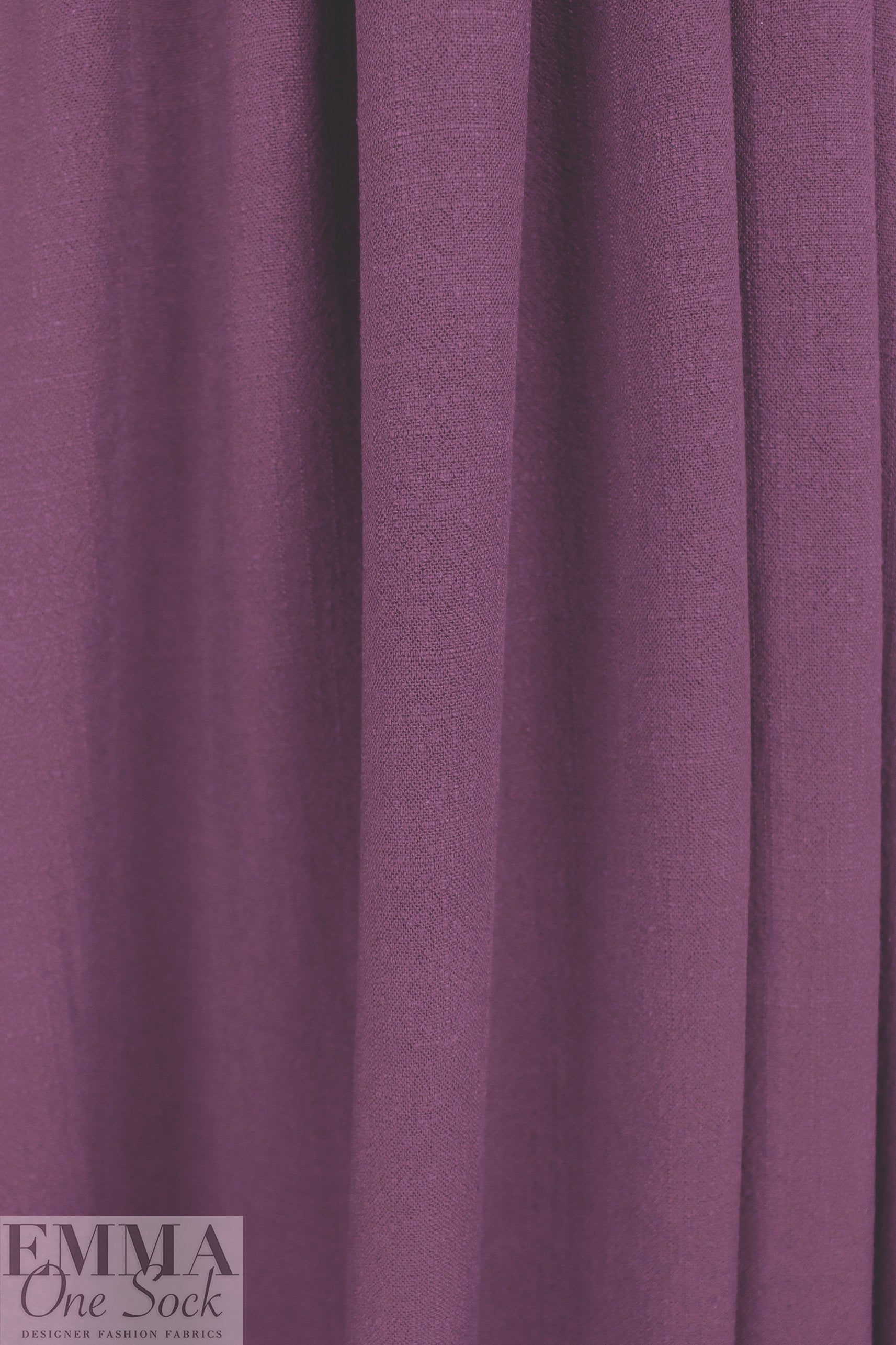 violet plum rayon/linen textured woven, Oeko-Tex certified 1.25 yds