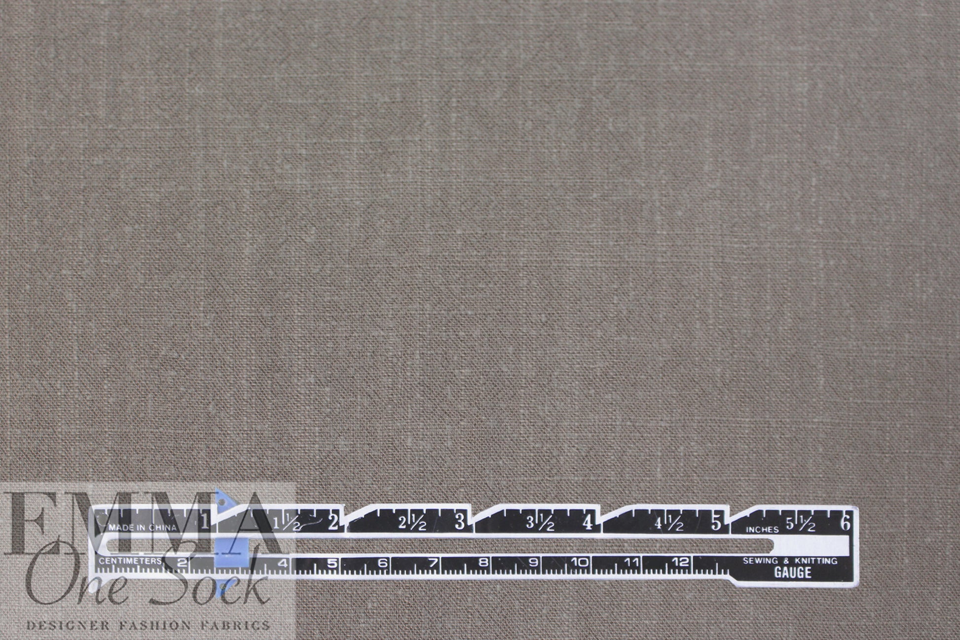 taupey gray rayon/linen textured woven, Oeko-Tex certified .75 yds